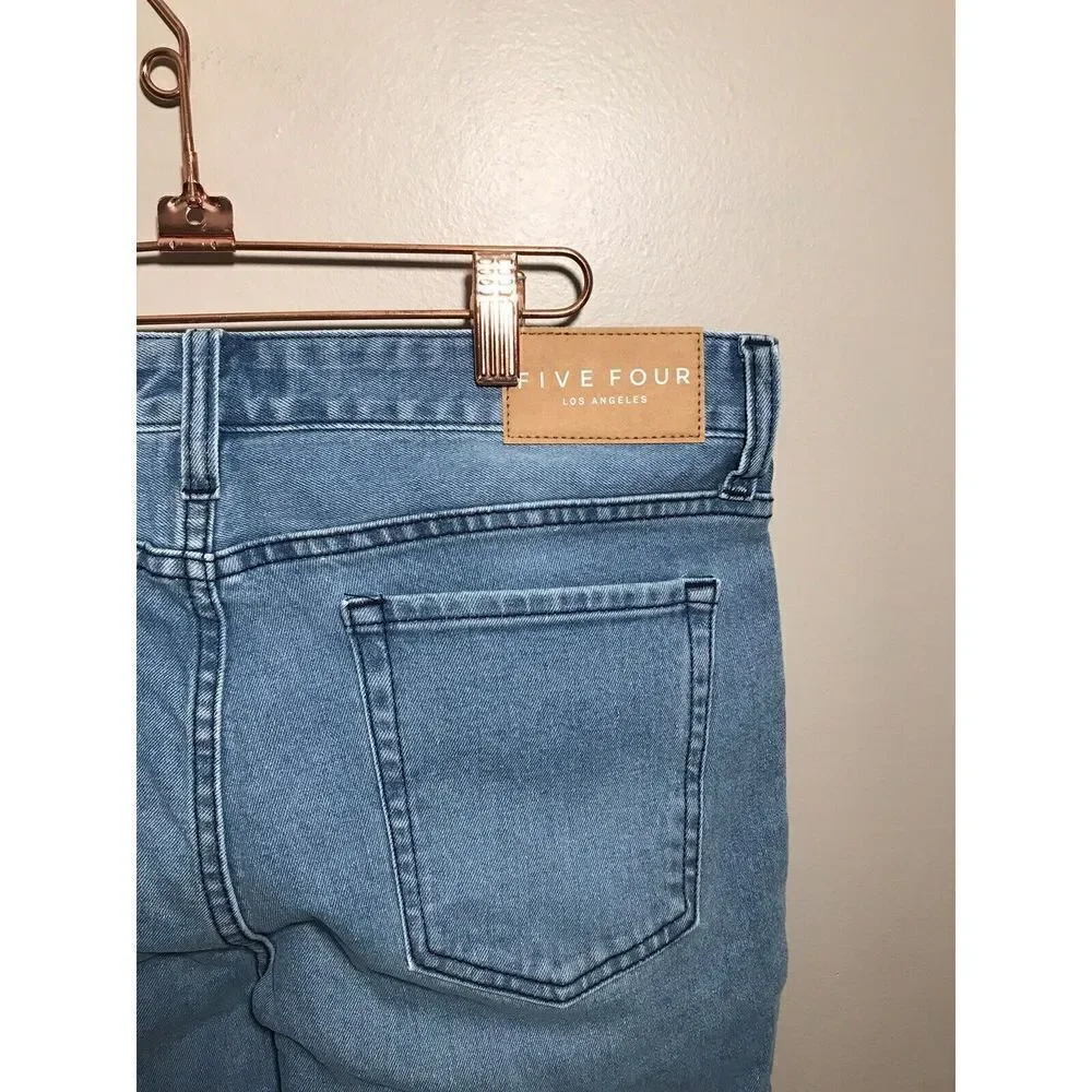Five Four Corvin Slim Jeans Mens Size 33 Heavy‎ Wash Light Blue NWT - Picture 4 of 7